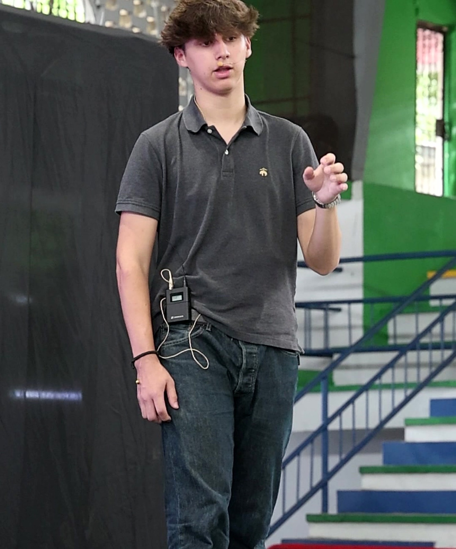 Luca G. Melillo speaking at Conecta Emprende in Panama City